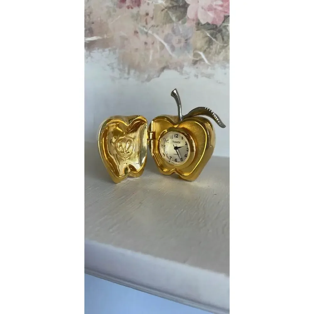 Timex Gold Apple Mini Travel Clock